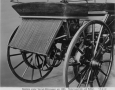 Daimler's first four-wheel motor cars of 1886. Rear wheel drive and radiator.