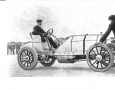 W.K. Vanderbilt Jr., considered to the be the richest man of hist day, in his 90 HP Mercedes after having run one mile in 39 seconds in Daytona Bay, Florida, 1904.