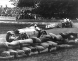Rudolf Caracciola of Mercedes-Benz (no.3) in the Grand Prix of Ireland 1930