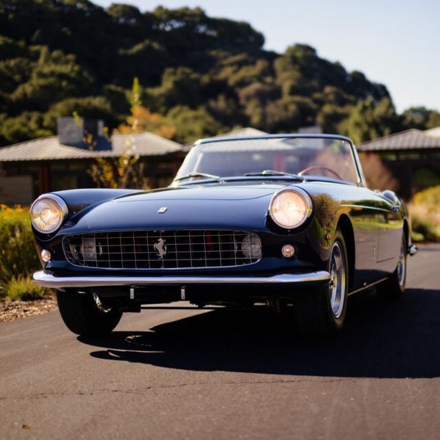 Dark Blue. Pelle Beige. Now Available 1960 Ferrari 250GT Series II Cabriolet by Pinin Farina. Original colors and engine, superbly restored and sorted for touring. DM for full details and pricing on this otherwise unadvertised 12-cylinder Italian dream.

#prancinghorse 
#ferrari
#darkblue 
#250gt
#ferrariforsale