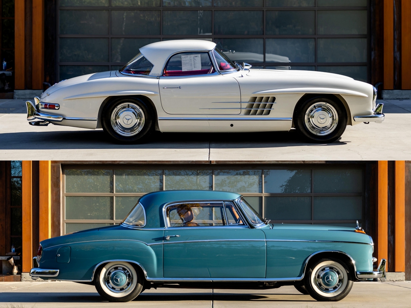 Mercedes-Benz 300 SL Roadster and Mercedes-Benz 220 S Coupe