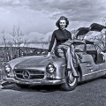 Sophia Loren and her Mercedes-Benz 300SL Gullwing