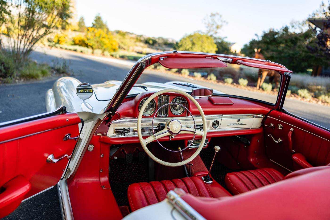 1963 Mercedes-Benz 300SL Roadster Red Interior