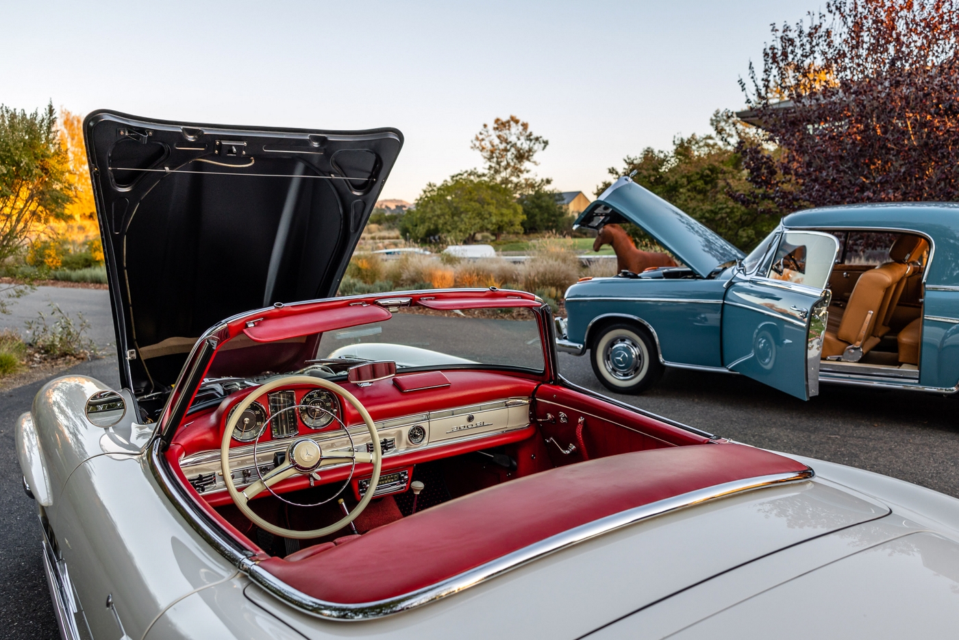 1959 Mercedes-Benz 220 S Coupe and 1963 Mercedes-Benz 300SL Roadster