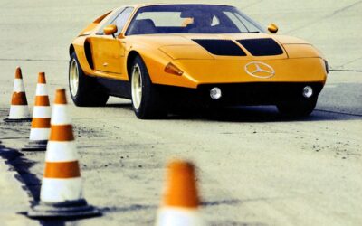 From 1969 all the way up to 1991, Mercedes toyed around with the idea of a mid-engine supercar, and it took the form of the gorgeous, fiberglass-bodied C111.