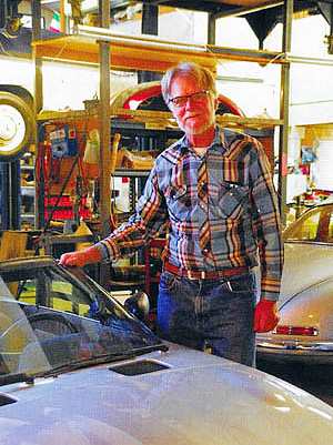 Scott Grundfor in his Mercedes-Benz Restoration Shop