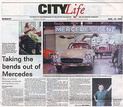 Newspaper Article - Taking the Bends out of Mercedes